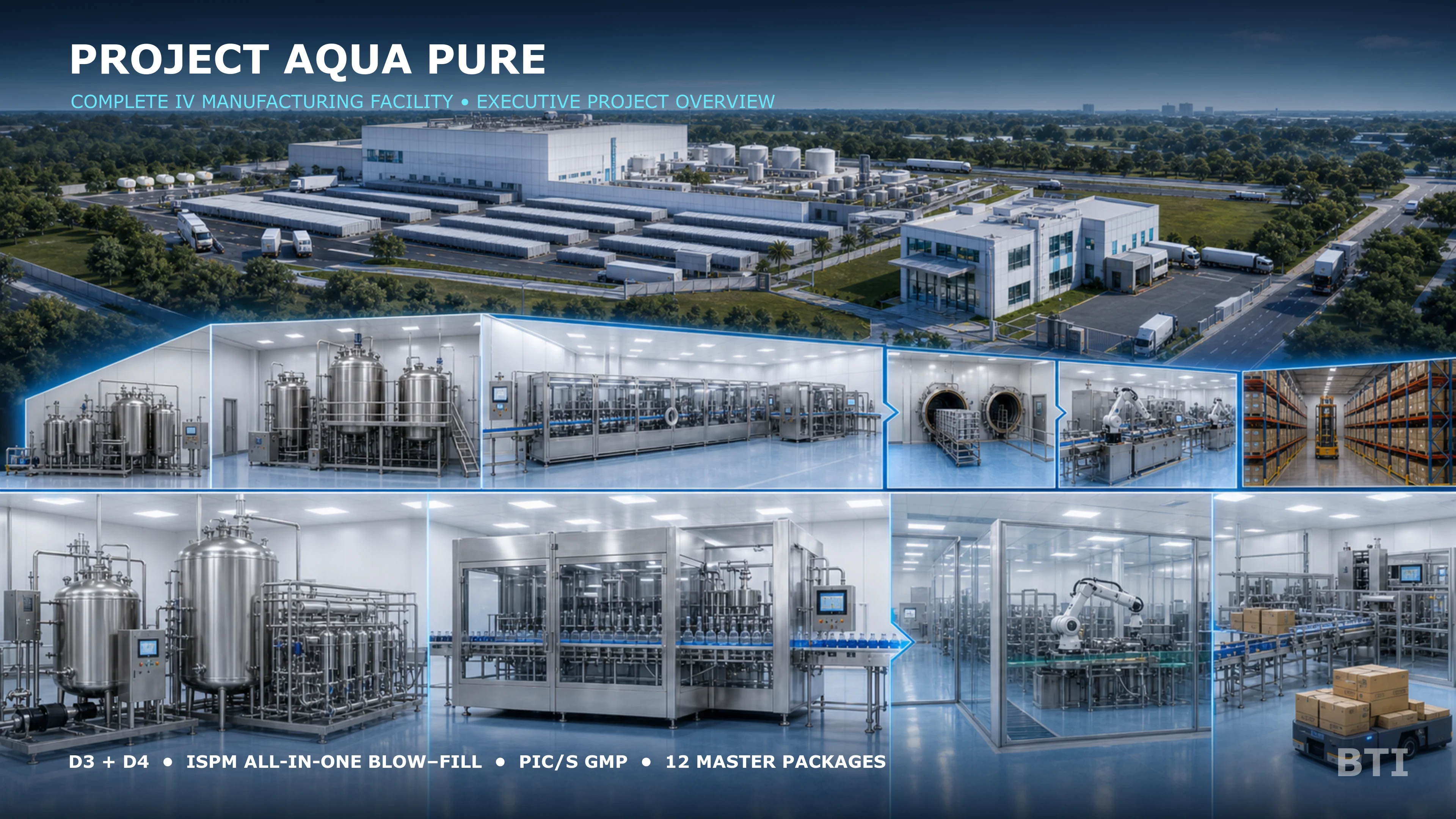 Project Aqua Pure complete D3 and D4 IV manufacturing facility overview