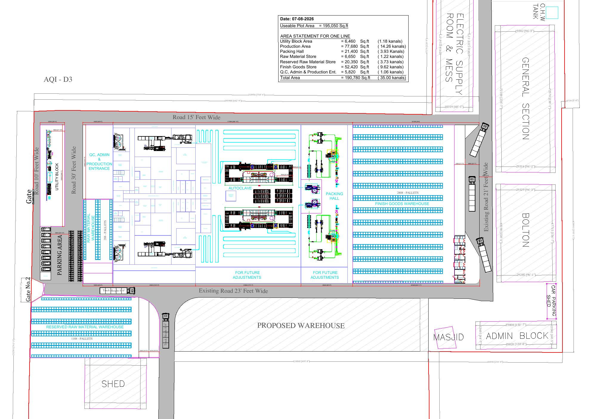 Option AQI-D3 Master Plan Schematics