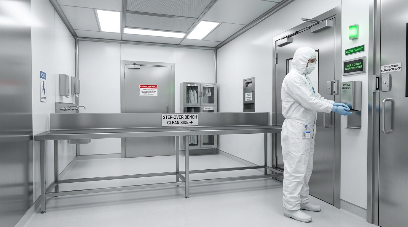 Sterile Cleanroom Gowning Airlock